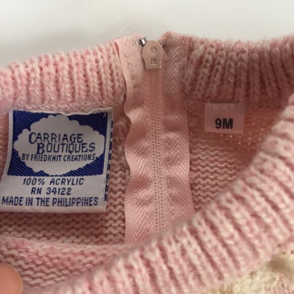 Carriage Boutiques Pink Sweater Coverall 9 Months - Picture 6 of 8